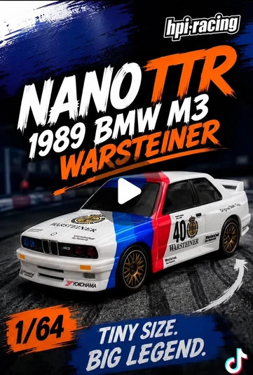 BMW M3 Warsteiner Nano TTR a escala 1/64